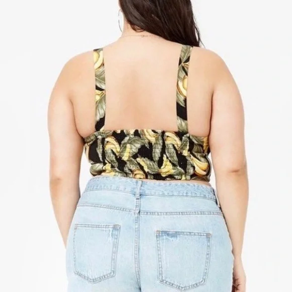 Forever 21 Plus Size Banana Print Crop Top Size 2X - Picture 4 of 4
